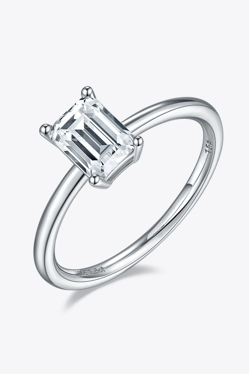 1 Carat Moissanite 925 Sterling Silver Solitaire Ring