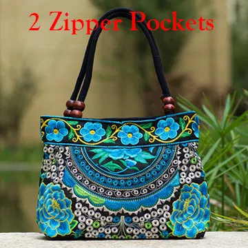 2016 Vintage National Ethnic Embroidery Bags Indian Boho Embroidered Shoulder Bag Brand Bags Logo Handbags Women Sac a Dos Femme