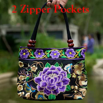 2016 Vintage National Ethnic Embroidery Bags Indian Boho Embroidered Shoulder Bag Brand Bags Logo Handbags Women Sac a Dos Femme