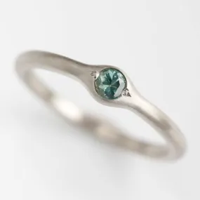 3mm Bump Ring with Green Australian Sapphire