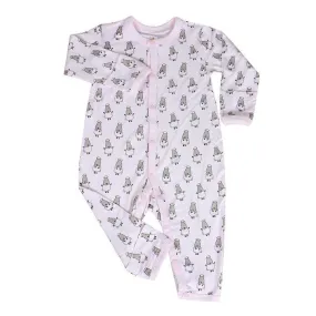 Baa Baa Sheepz Button Long Sleeve Romper – Pink Small Sheep