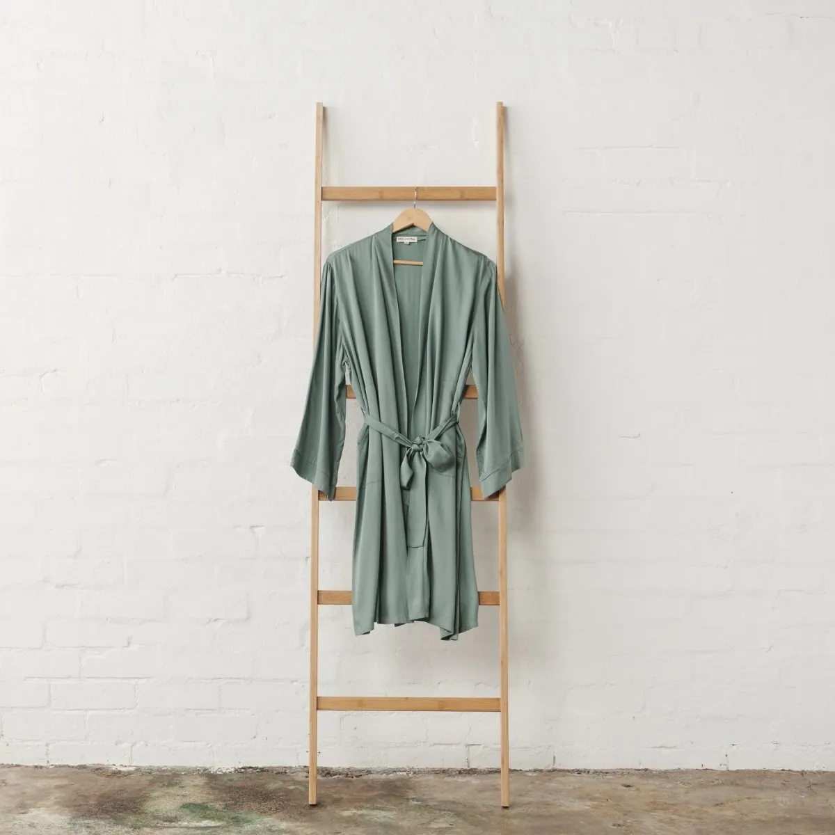 Bamboo Robe in Sage Green