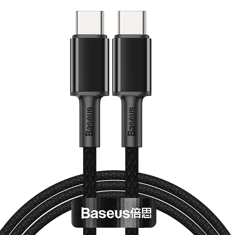 Baseus 100W 2M USB-C To USB-C PD Fast Charging Cable - Black, Support Up To 100W(20V/5A) PD Fast Charging