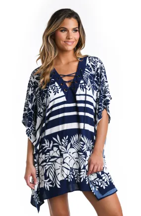 Beach Bungalow Lace Front Caftan Cover Up