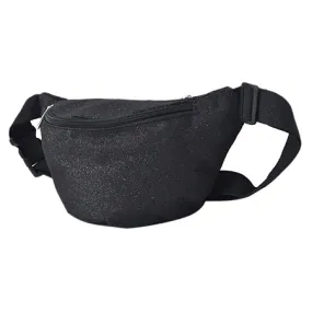 Black Glitter Fanny Pack