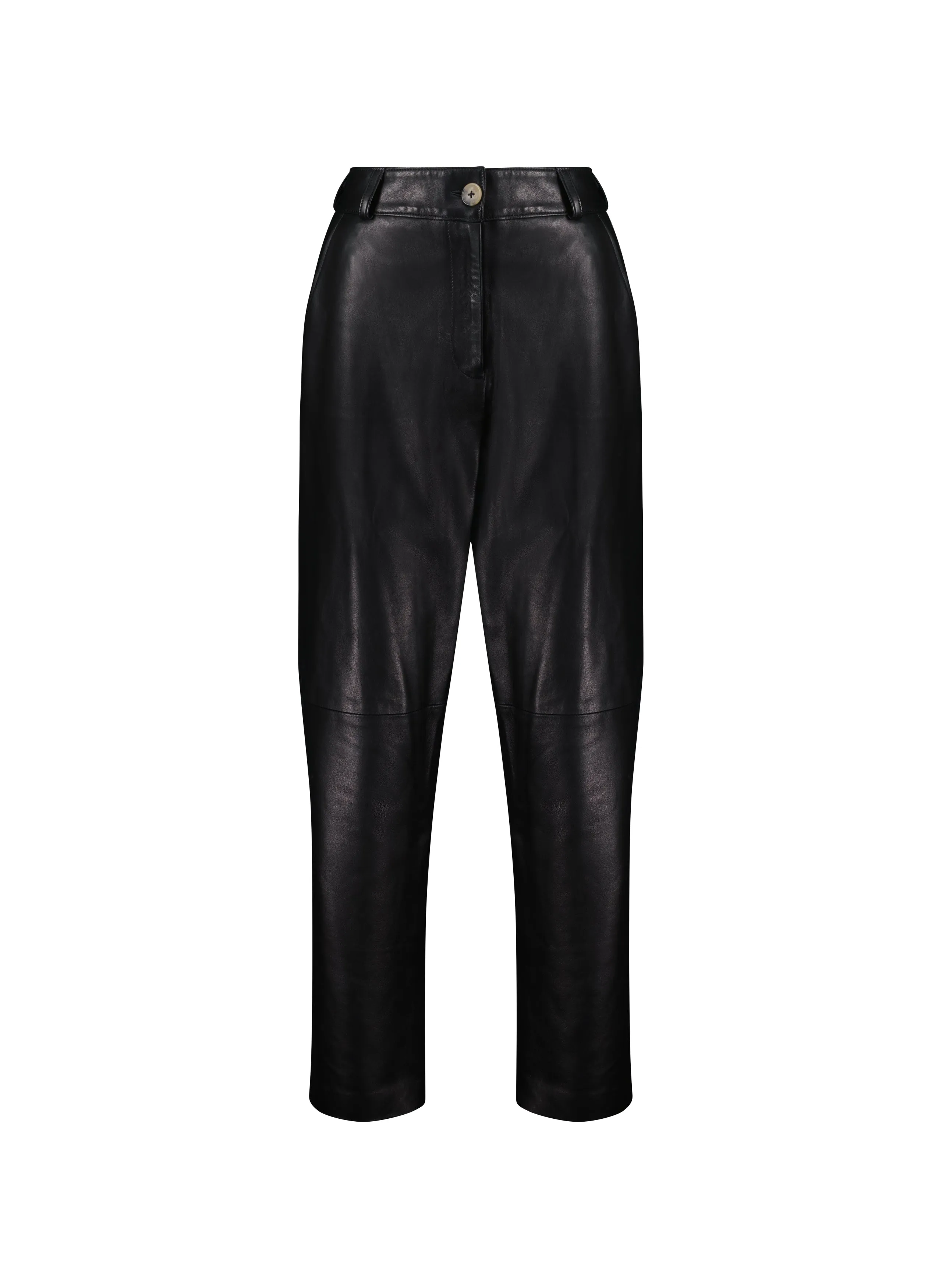 Calina Straight Leather Trousers