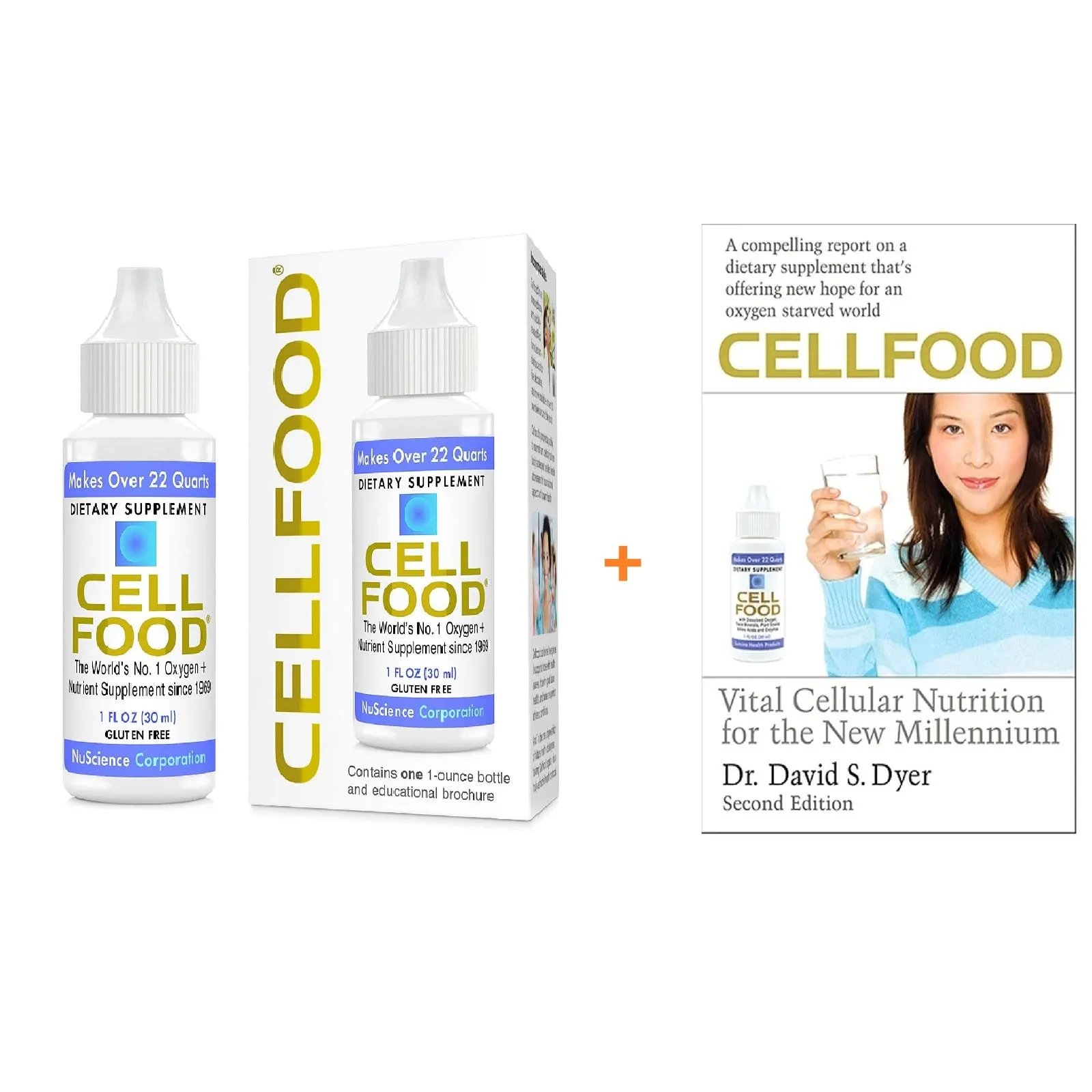 Cellfood Liquid Concentrate 1 oz   Free CellFood book by Lumina Health Oxygen Energy