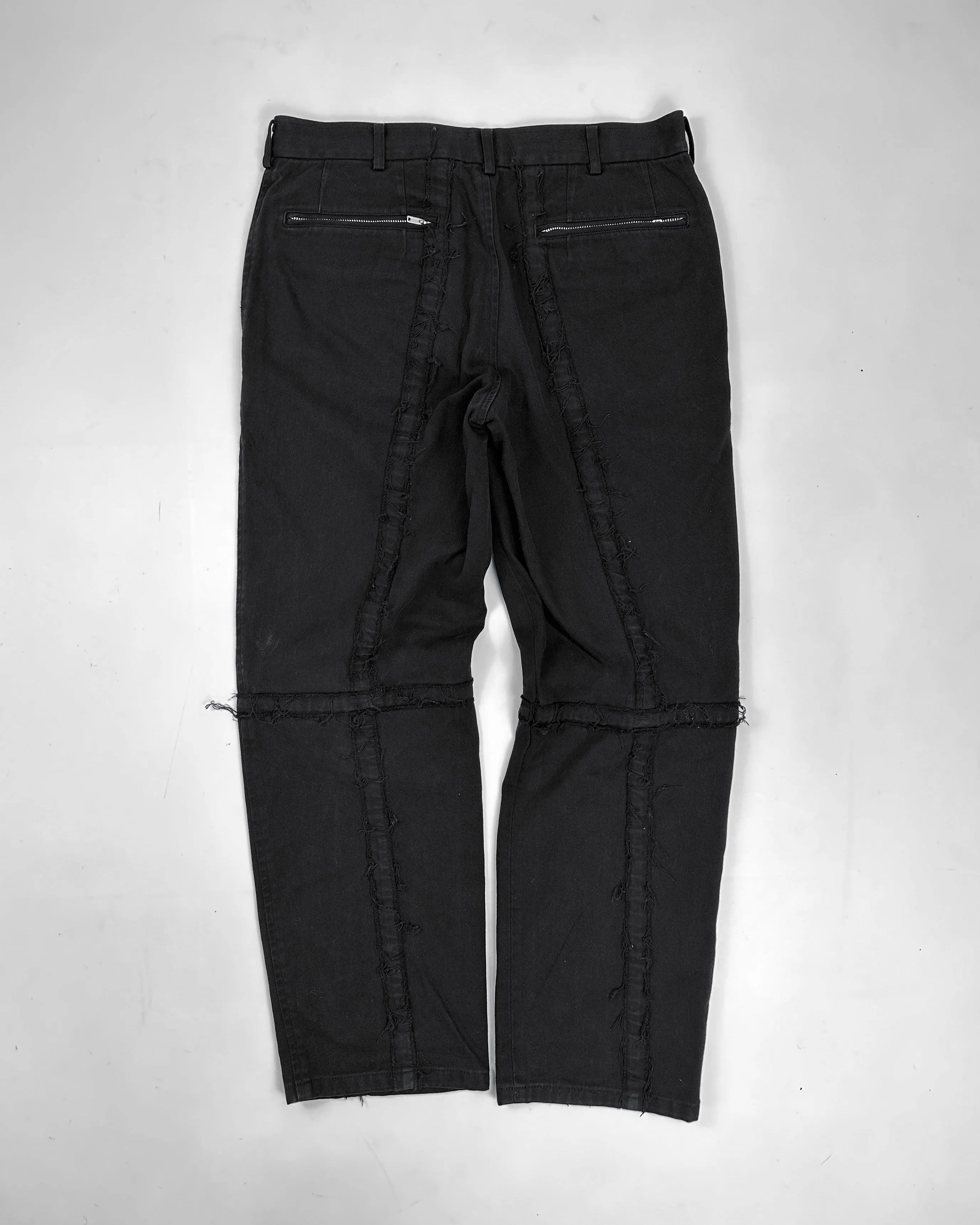 Comme Des Garçons Homme Black Distressed Crosses Pants 2003