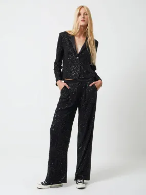 French Connection Alindava Sequin Suit Trousers-Black-74TNG