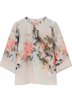 Gustav Neomi shirt 52655 Skjorte - Beige w. Watercolour Print