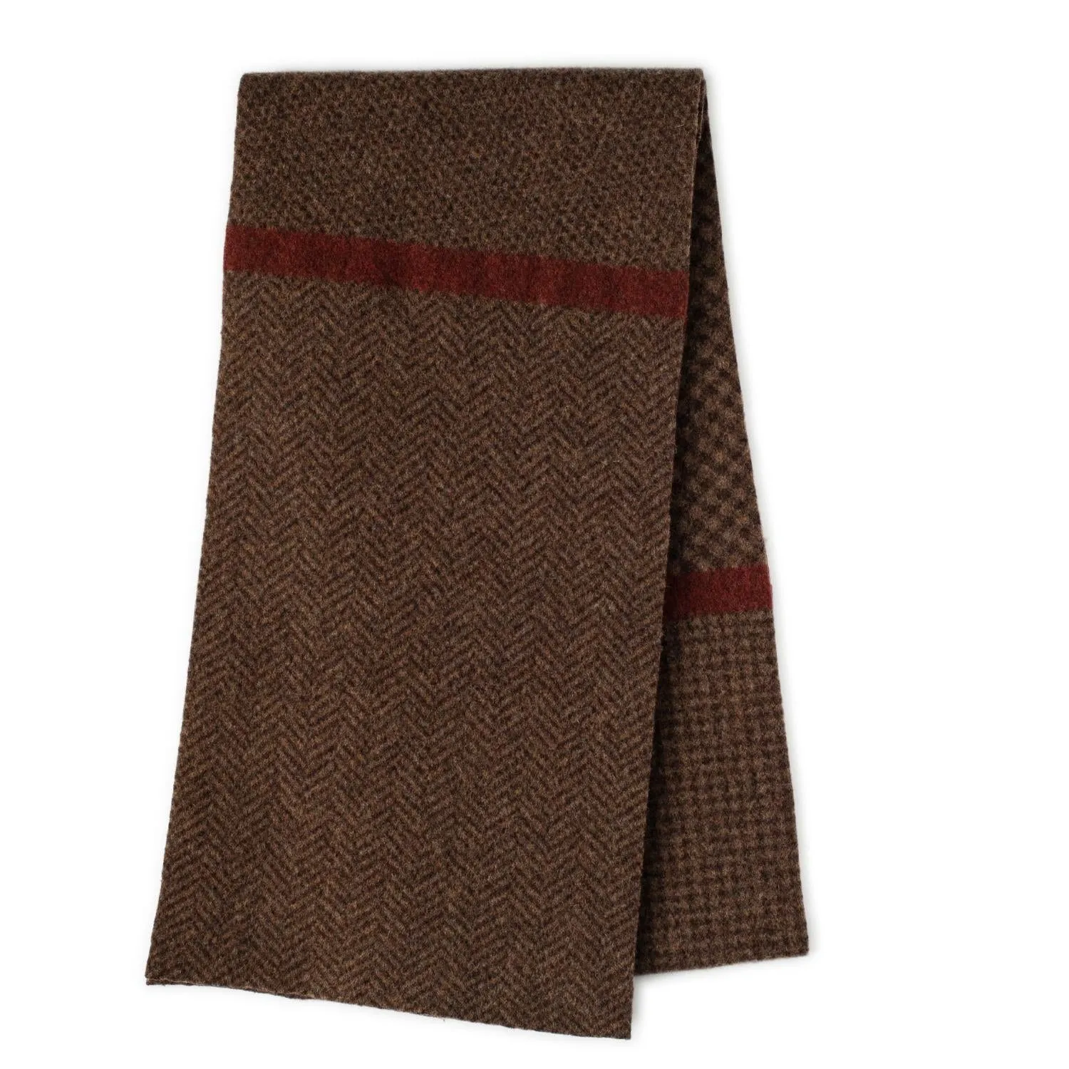 Herringbone Patterned Mens Scarf | Nairn | Lomond