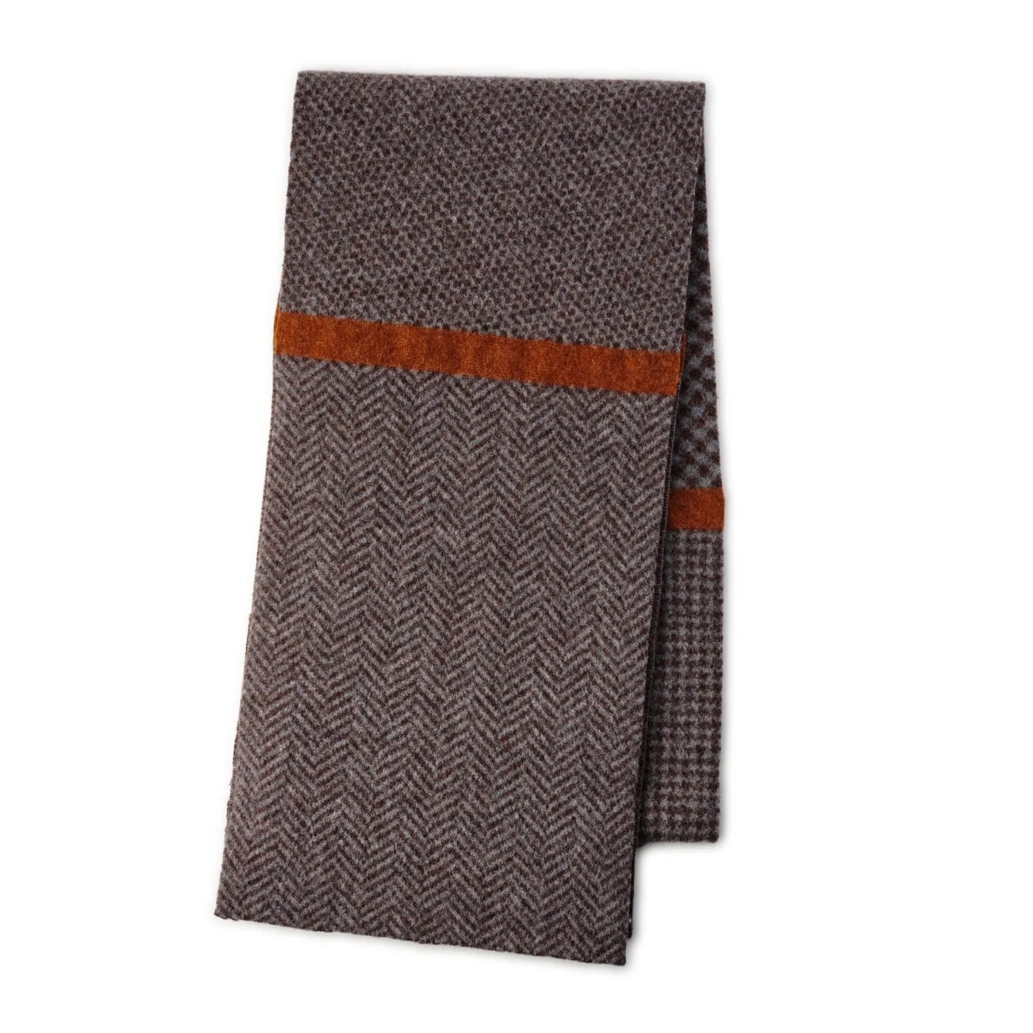 Herringbone Patterned Mens Scarf | Nairn | Lomond