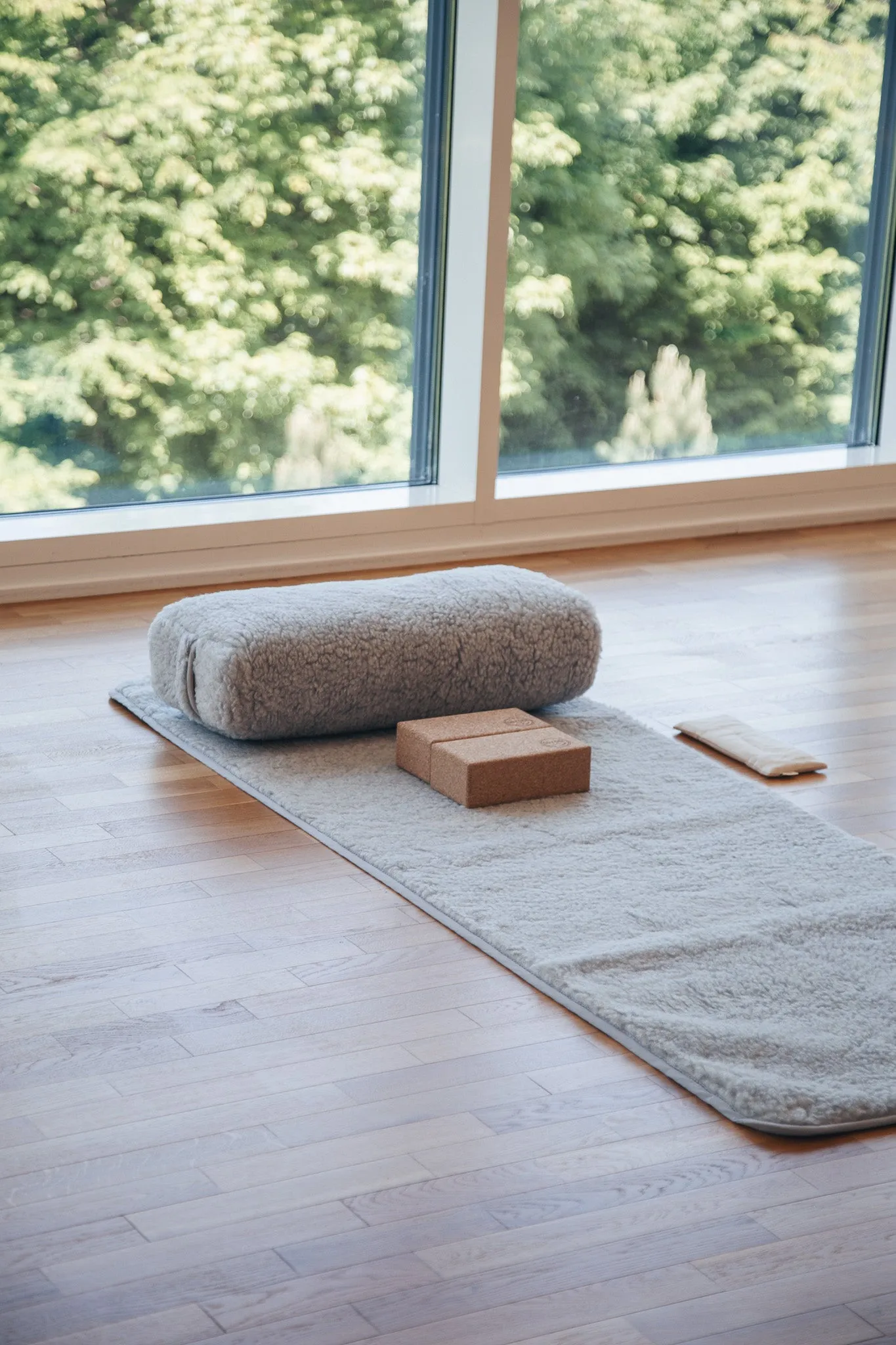 Release Wool Yoga Mat 75 x 200 cm - Light Grey