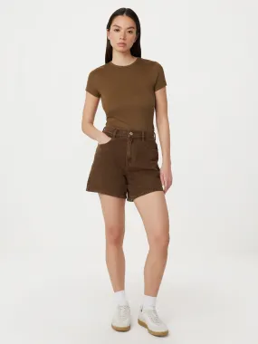 The Courtney Loose Denim Short in Sepia