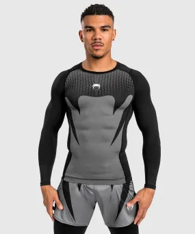 Venum Attack Men's Long Sleeve Rashguard - Black/Grey