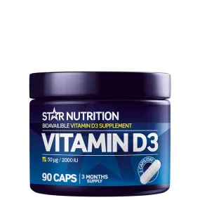 Vitamin D3, 90 kapsler